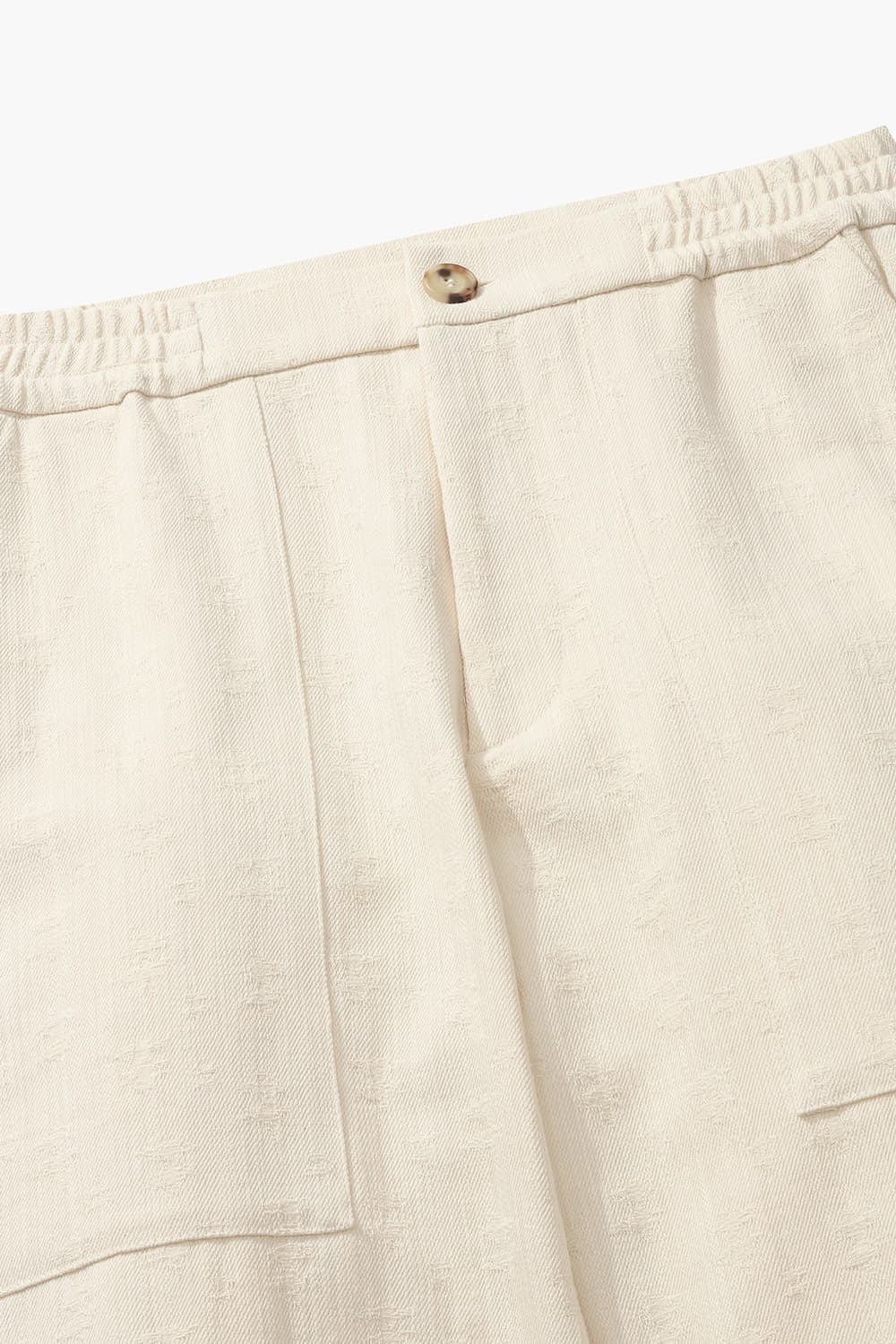 코튼 밴딩 와이드 102 아이보리 캐주얼 팬츠