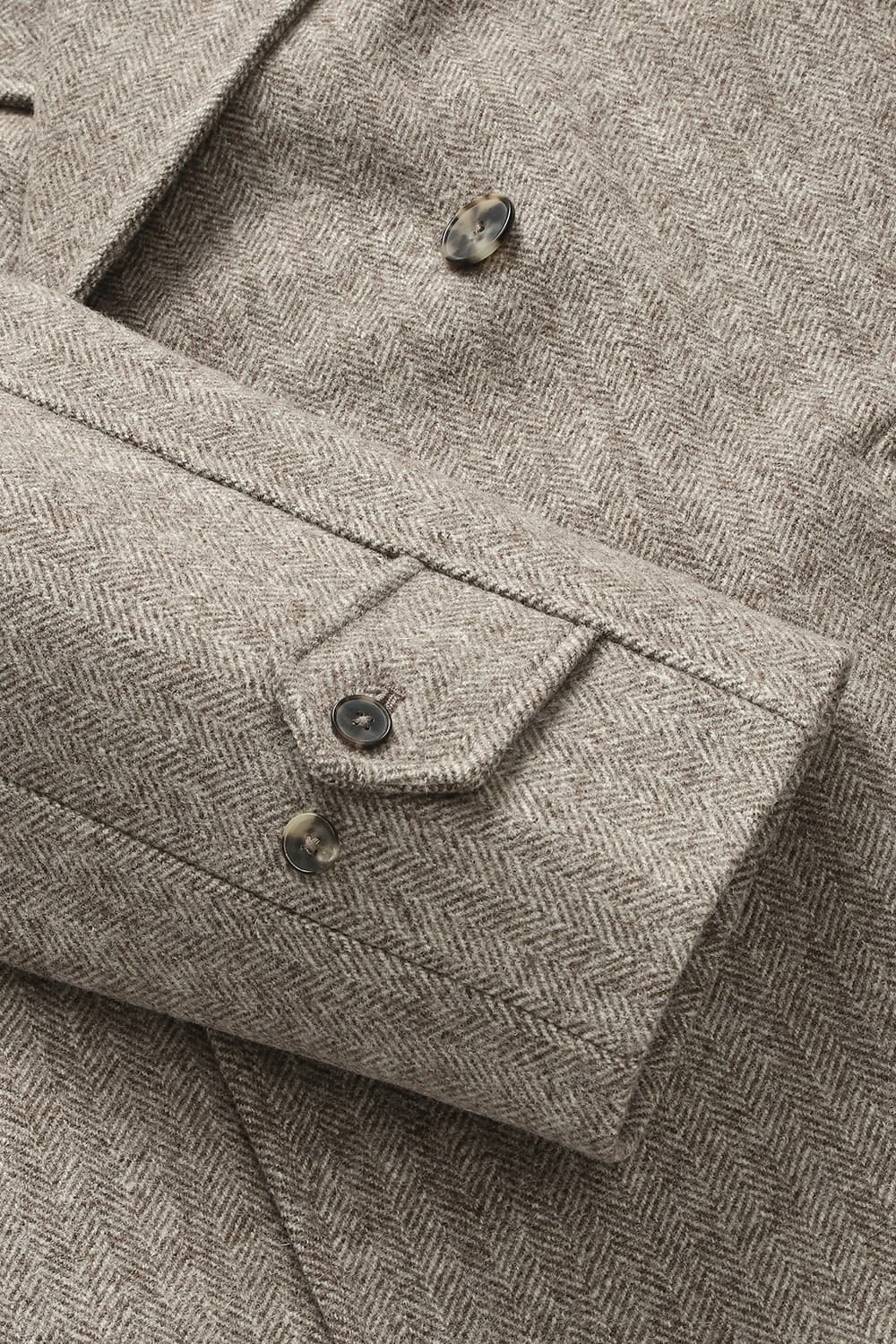 GRANDAD 울 레글런 벨트 101 브라운 롱 코트