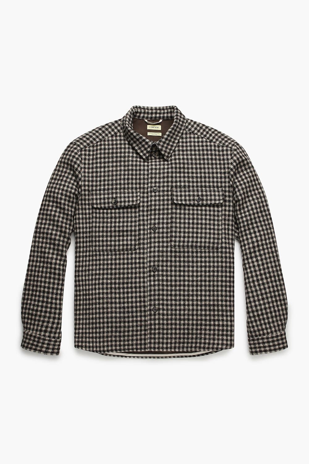 울 오버핏 셔츠형 101 다크브라운 캐주얼 자켓