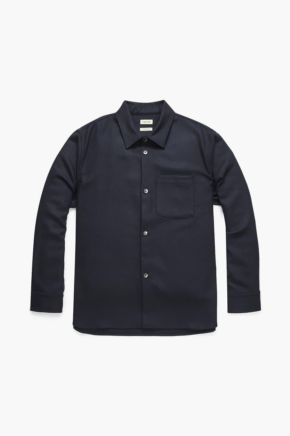 울 포켓 오버사이즈 101 다크네이비 셔츠