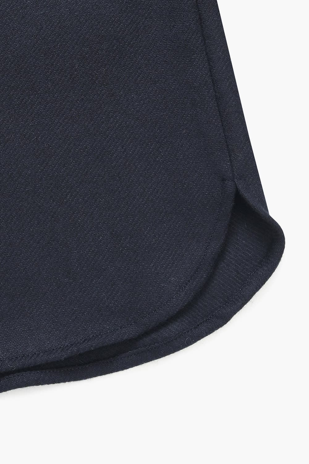 울 포켓 오버사이즈 101 다크네이비 셔츠