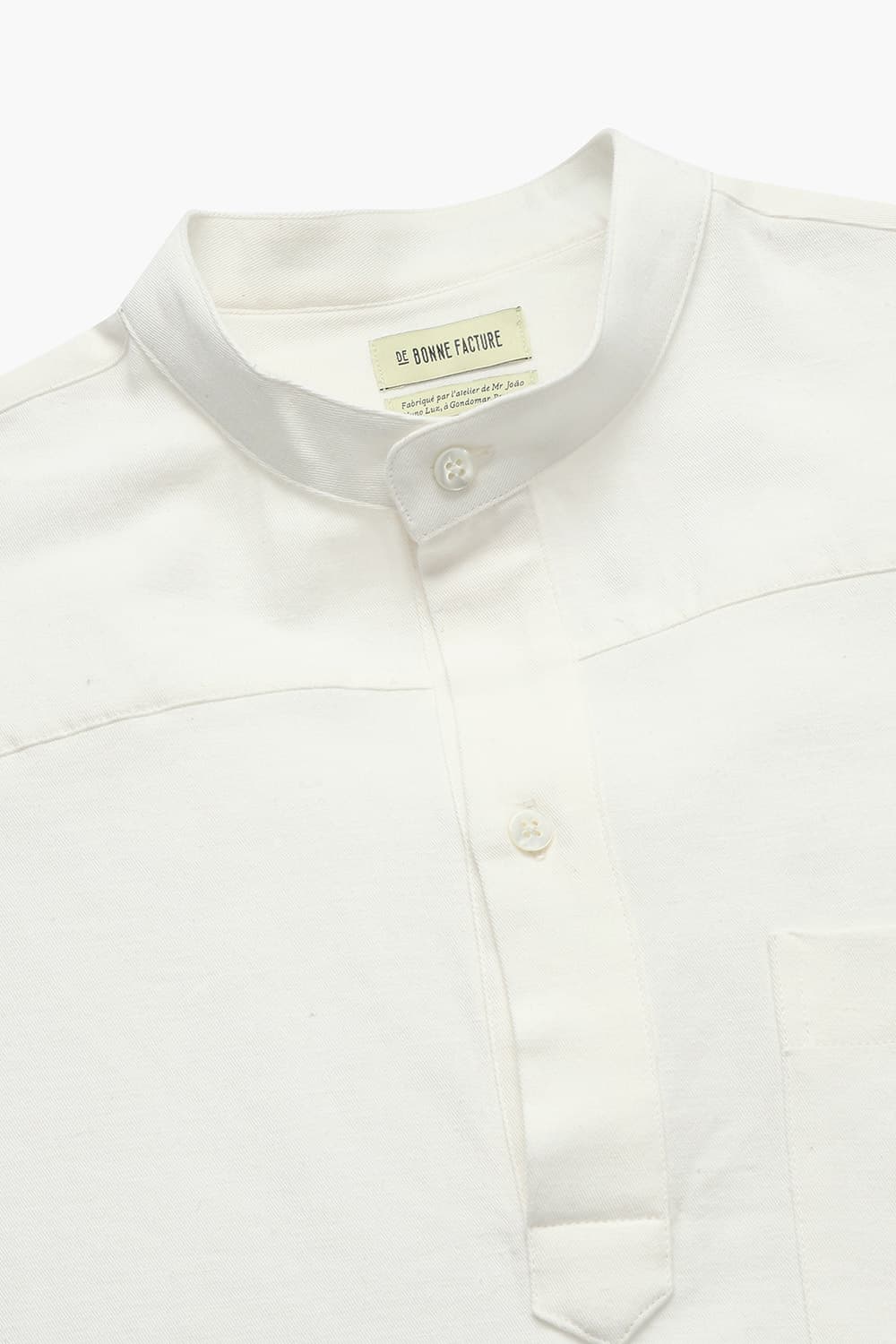 코튼 차이나 카라 102 아이보리 셔츠