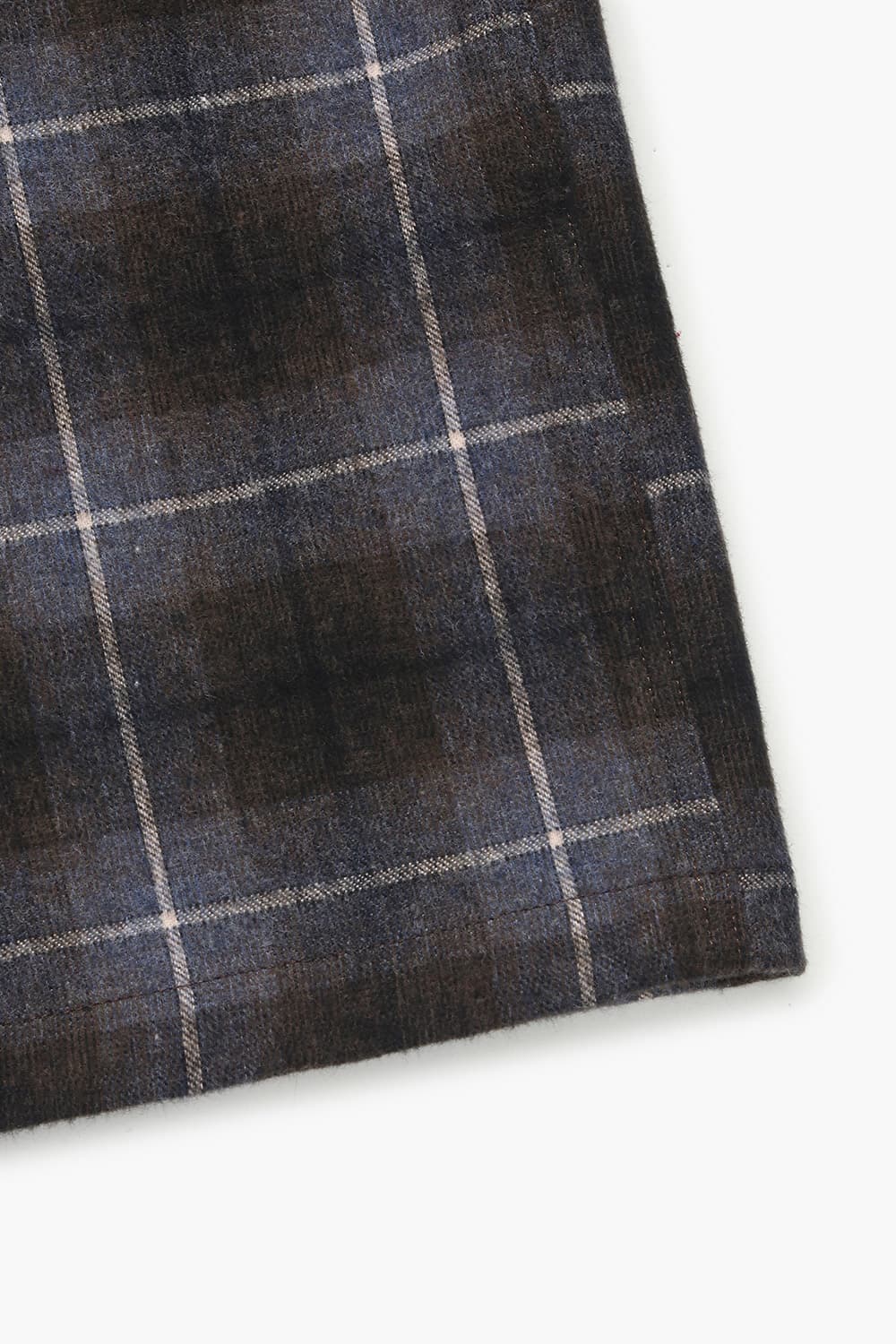 코튼 옴브레 체크 캠프 카라 104 퍼플 셔츠