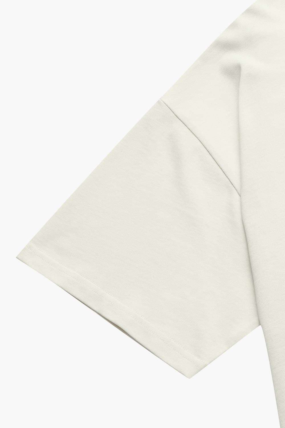 코튼 프린트 오버사이즈 101 아이보리 반소매 티셔츠