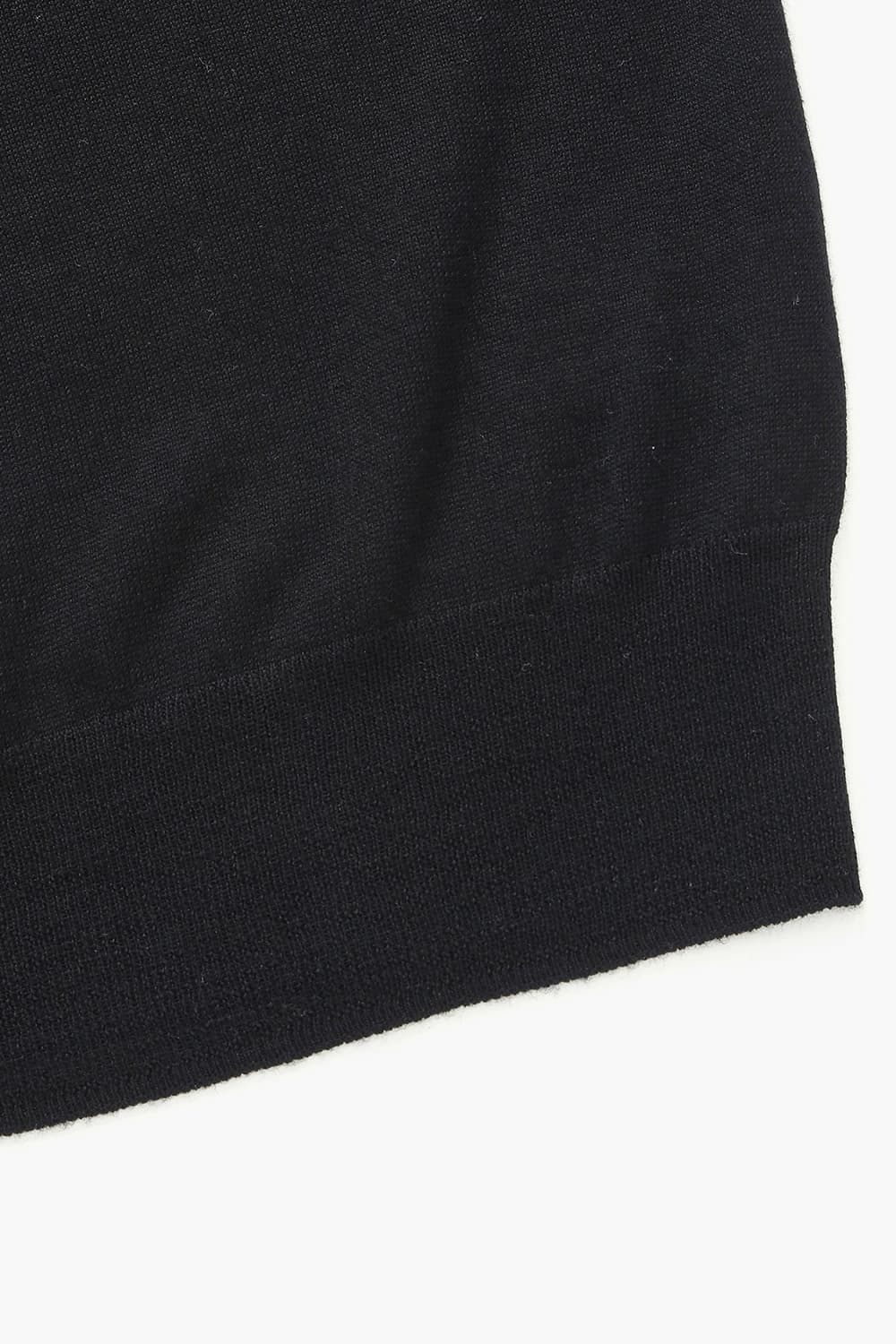 MERINO POLO 울 폴로 101 블랙 긴소매 니트