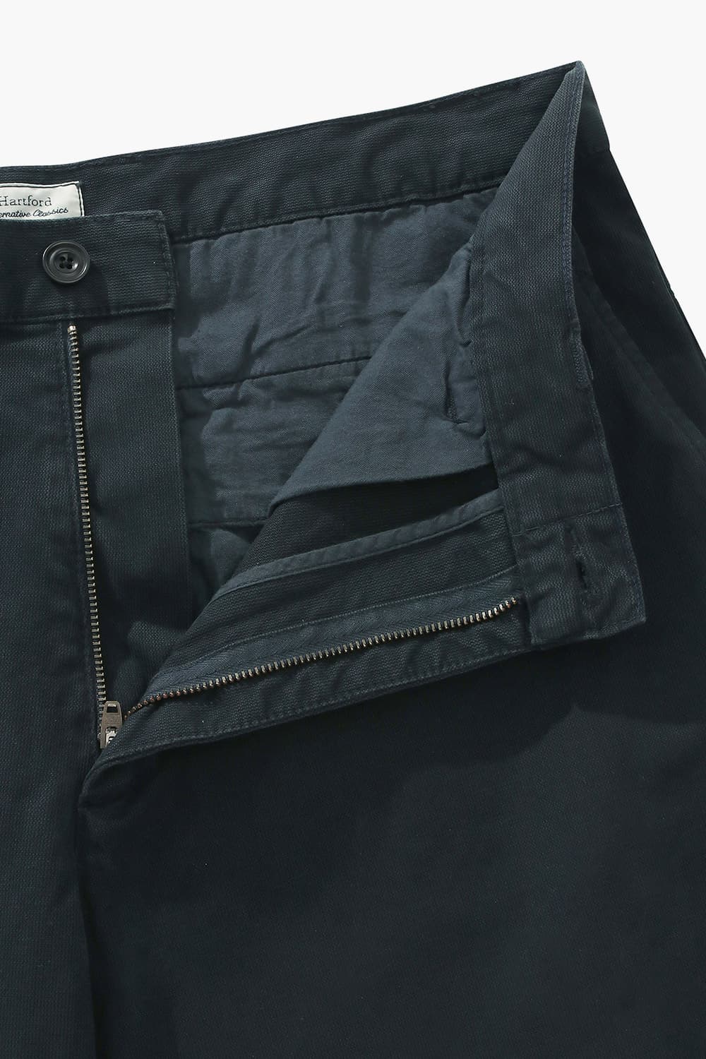 TYRON 코튼 세미와이드 104 다크네이비 캐주얼 팬츠