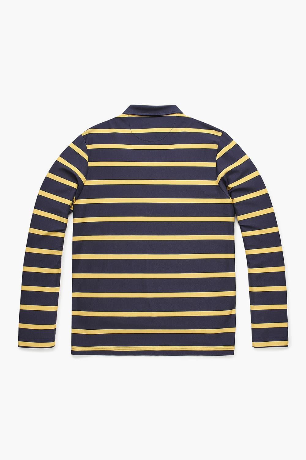 코튼 스트라이프 폴로 102 옐로우 긴소매 티셔츠