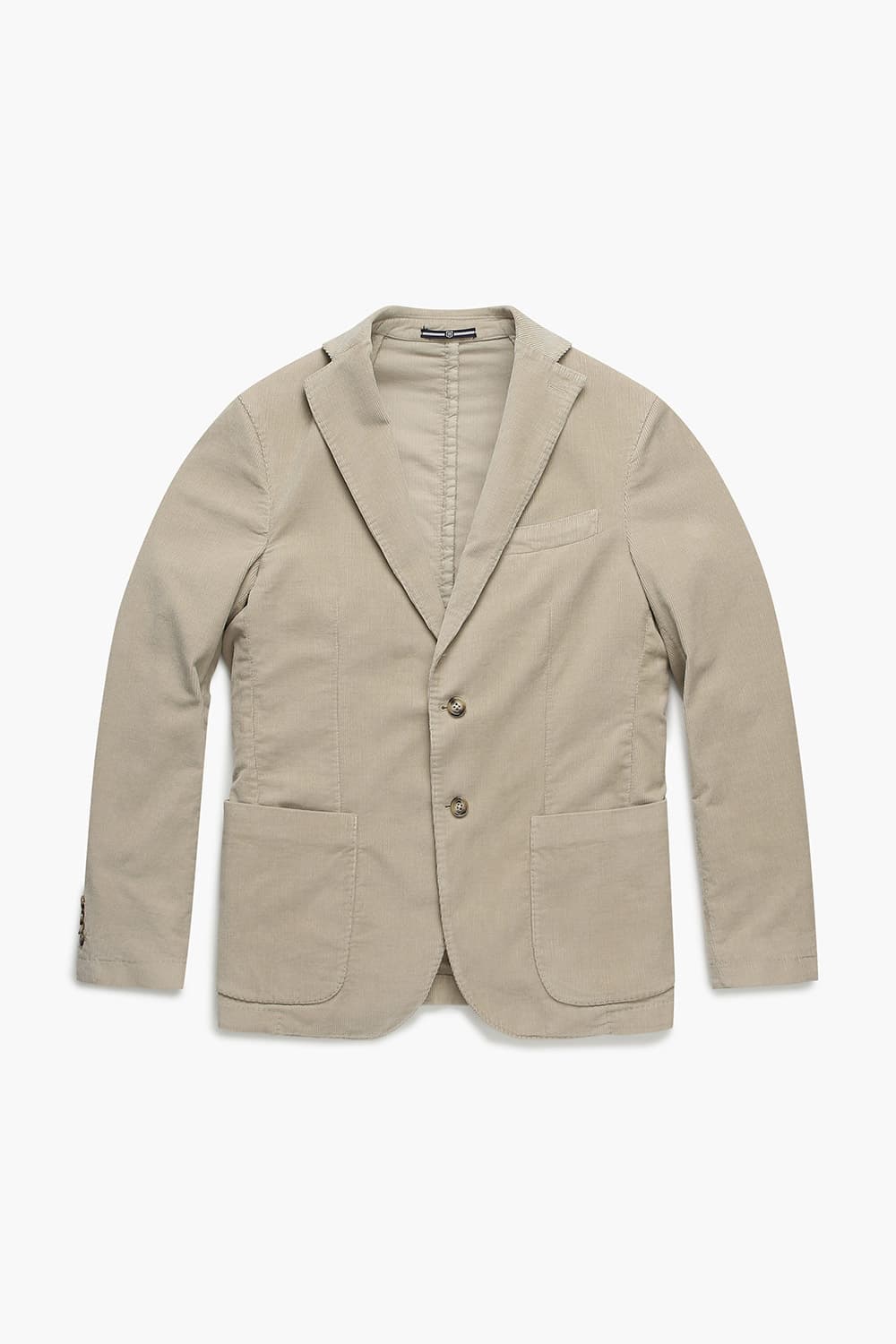 면 혼방 셰비 102 베이지 테일러드 자켓
