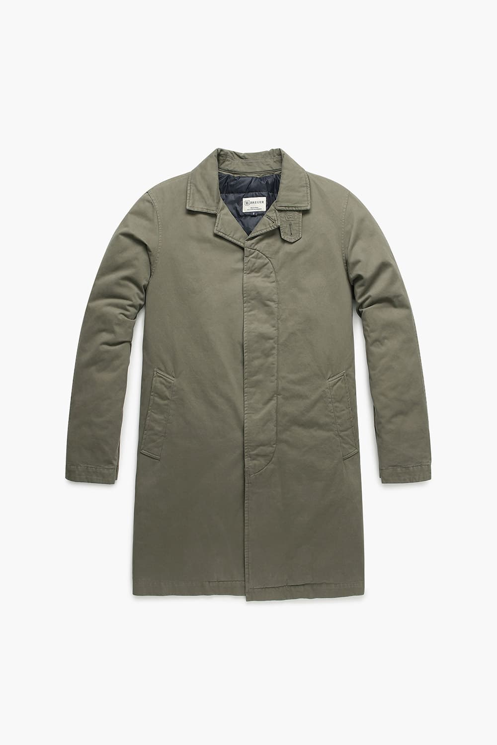 BORART 코튼 다운 안감 103 라이트카키 트렌치 코트