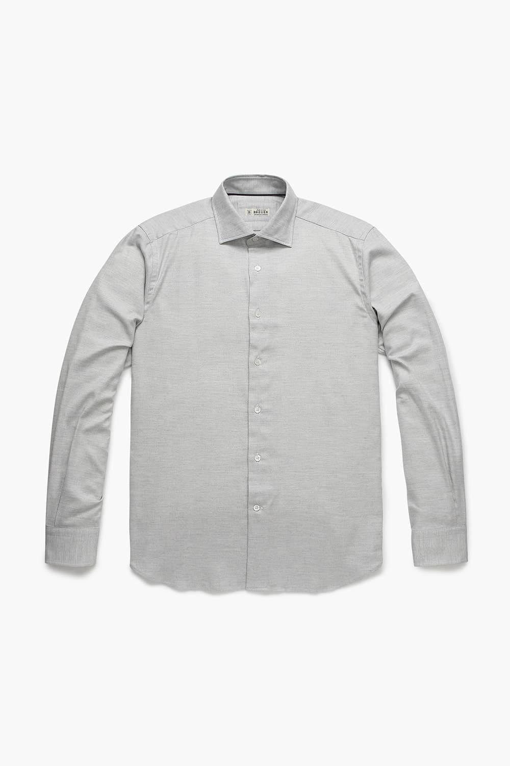 면 혼방 헤링본 플란넬 306 라이트그레이 셔츠