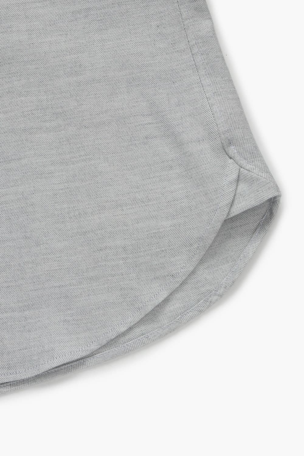 면 혼방 헤링본 플란넬 306 라이트그레이 셔츠