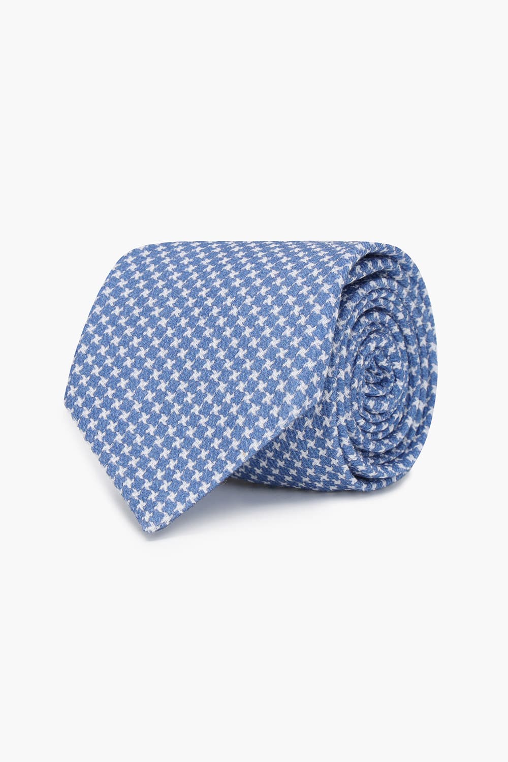 코튼 자수 패턴 503 블루 넥타이