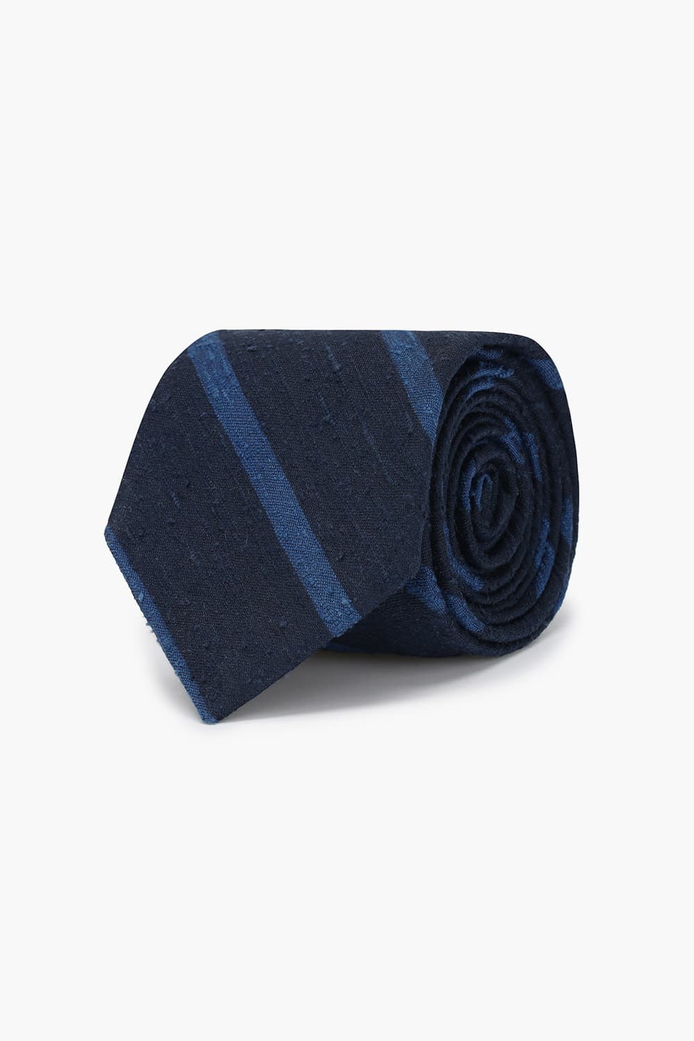 실크 스트라이프 410 다크네이비 넥타이