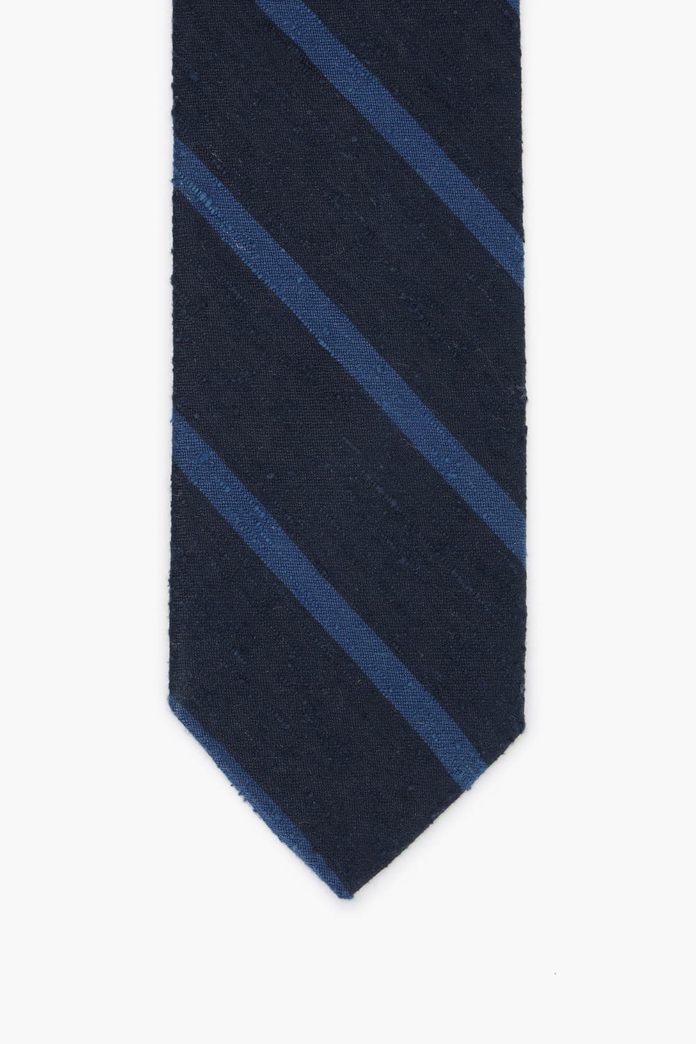 실크 스트라이프 410 다크네이비 넥타이