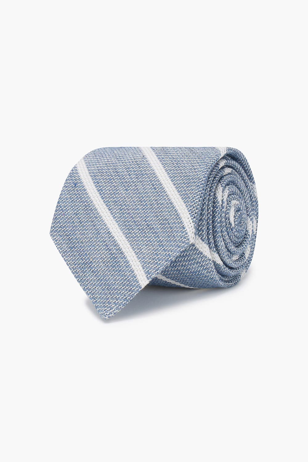 울 실크 스트라이프 409 라이트블루 넥타이
