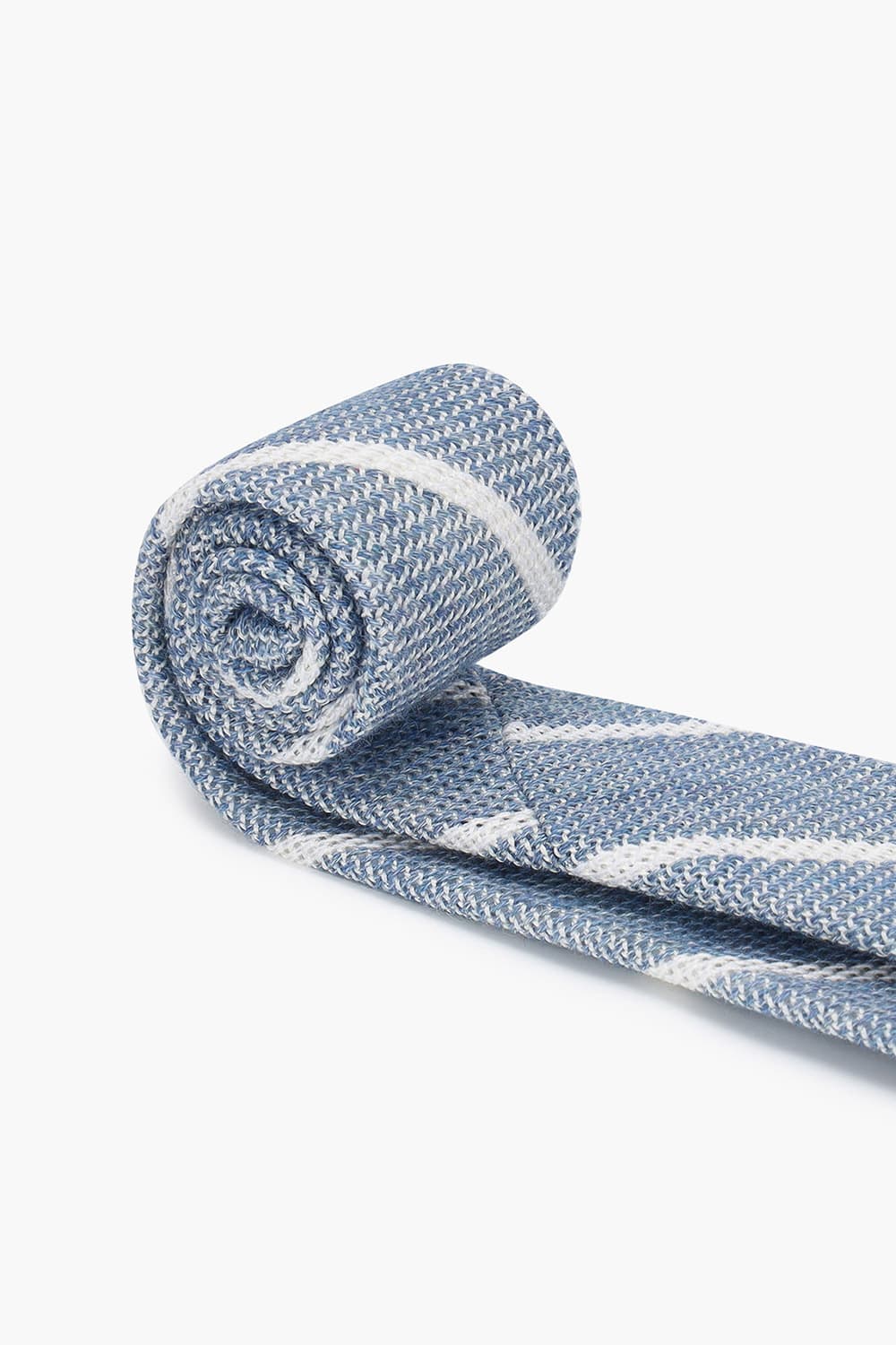 울 실크 스트라이프 409 라이트블루 넥타이