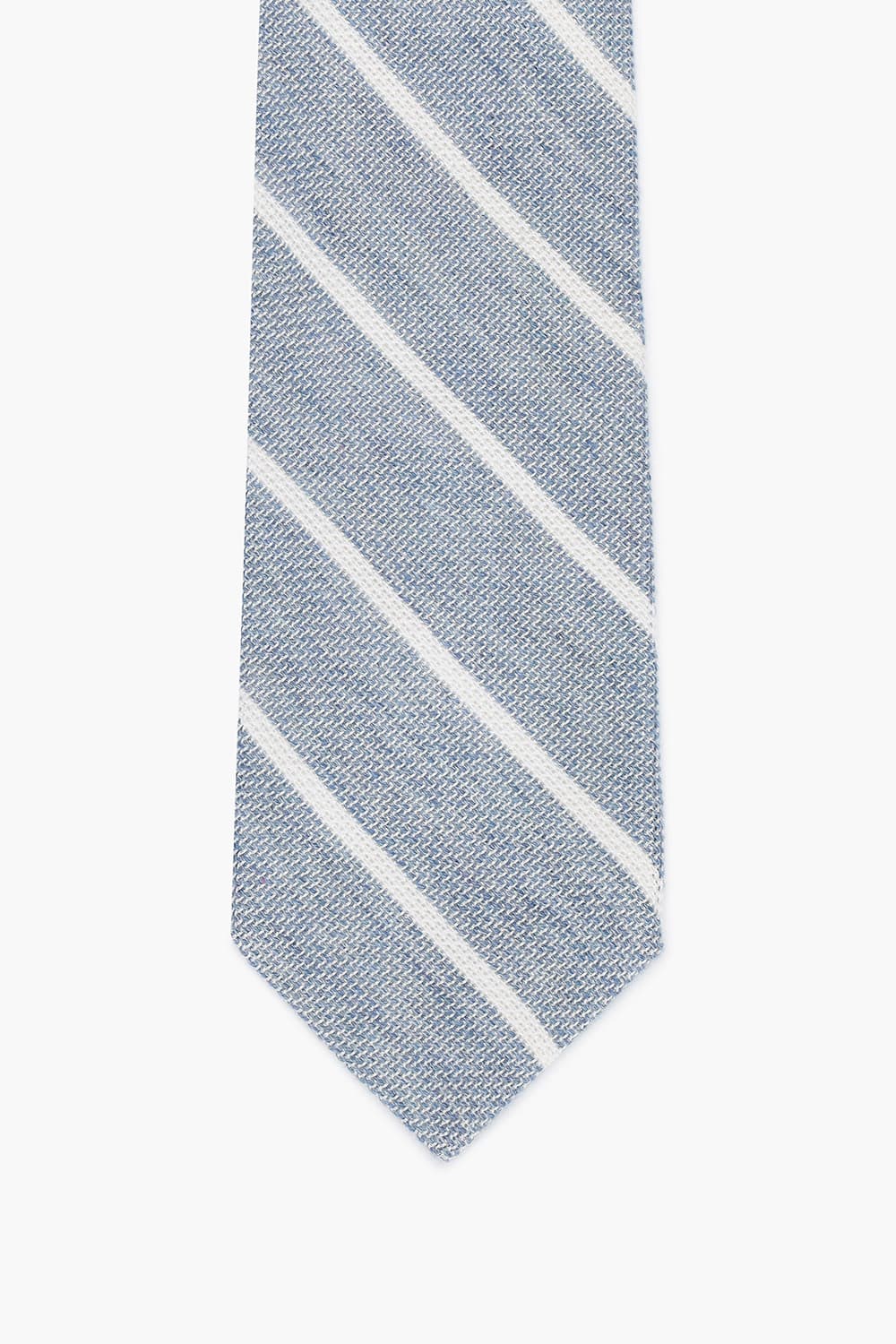 울 실크 스트라이프 409 라이트블루 넥타이