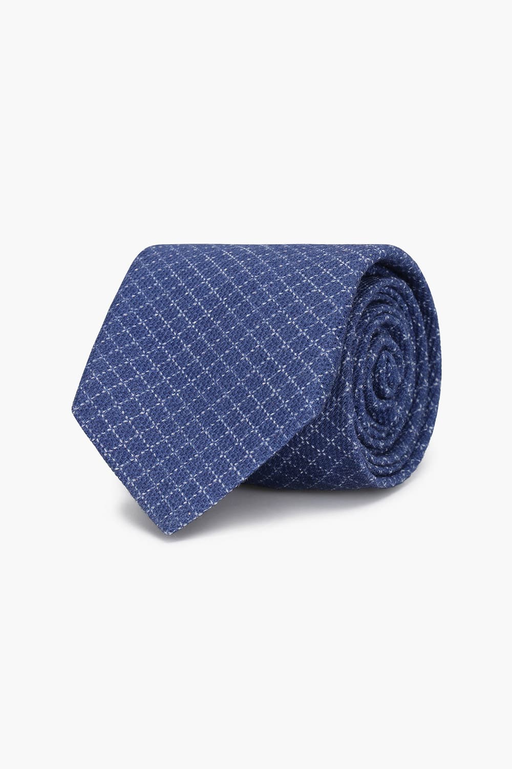 실크 혼방 윈도 체크 311 네이비 넥타이