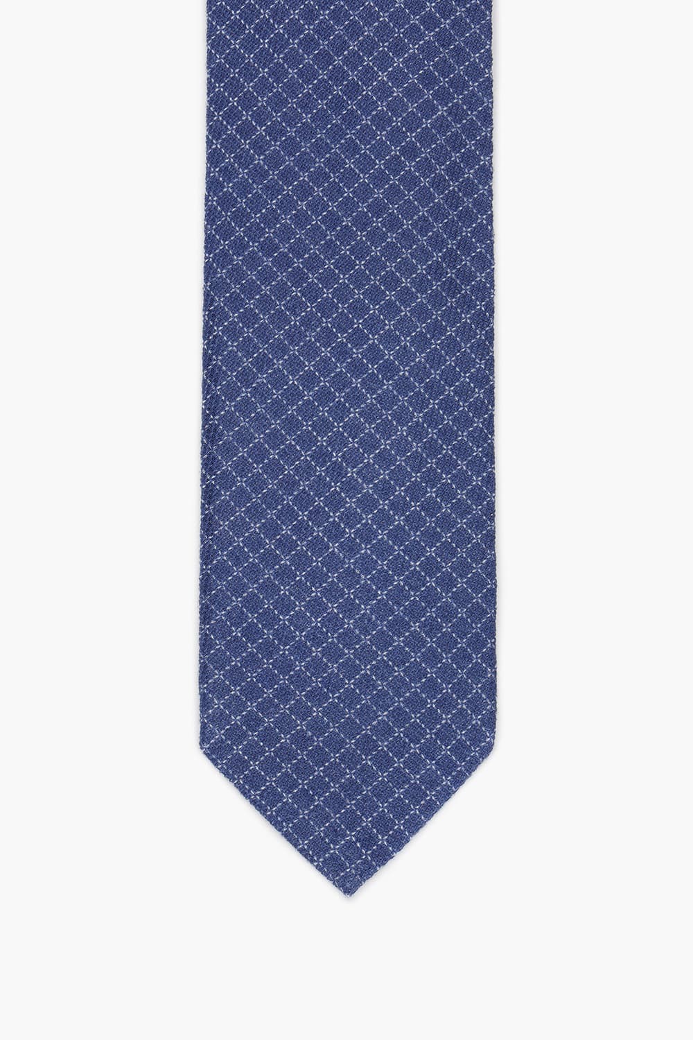 실크 혼방 윈도 체크 311 네이비 넥타이