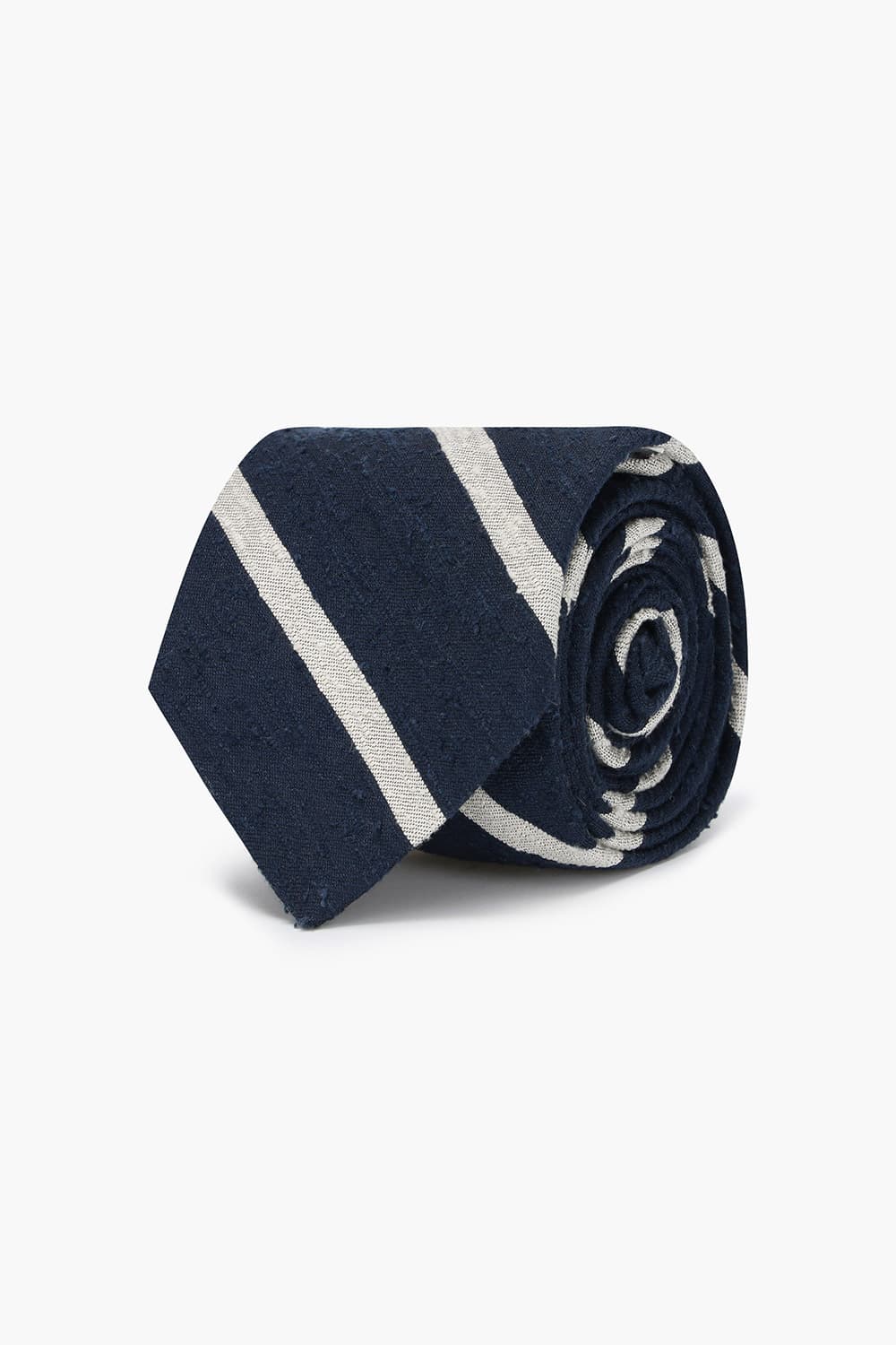 실크 스트라이프 310 다크네이비 넥타이