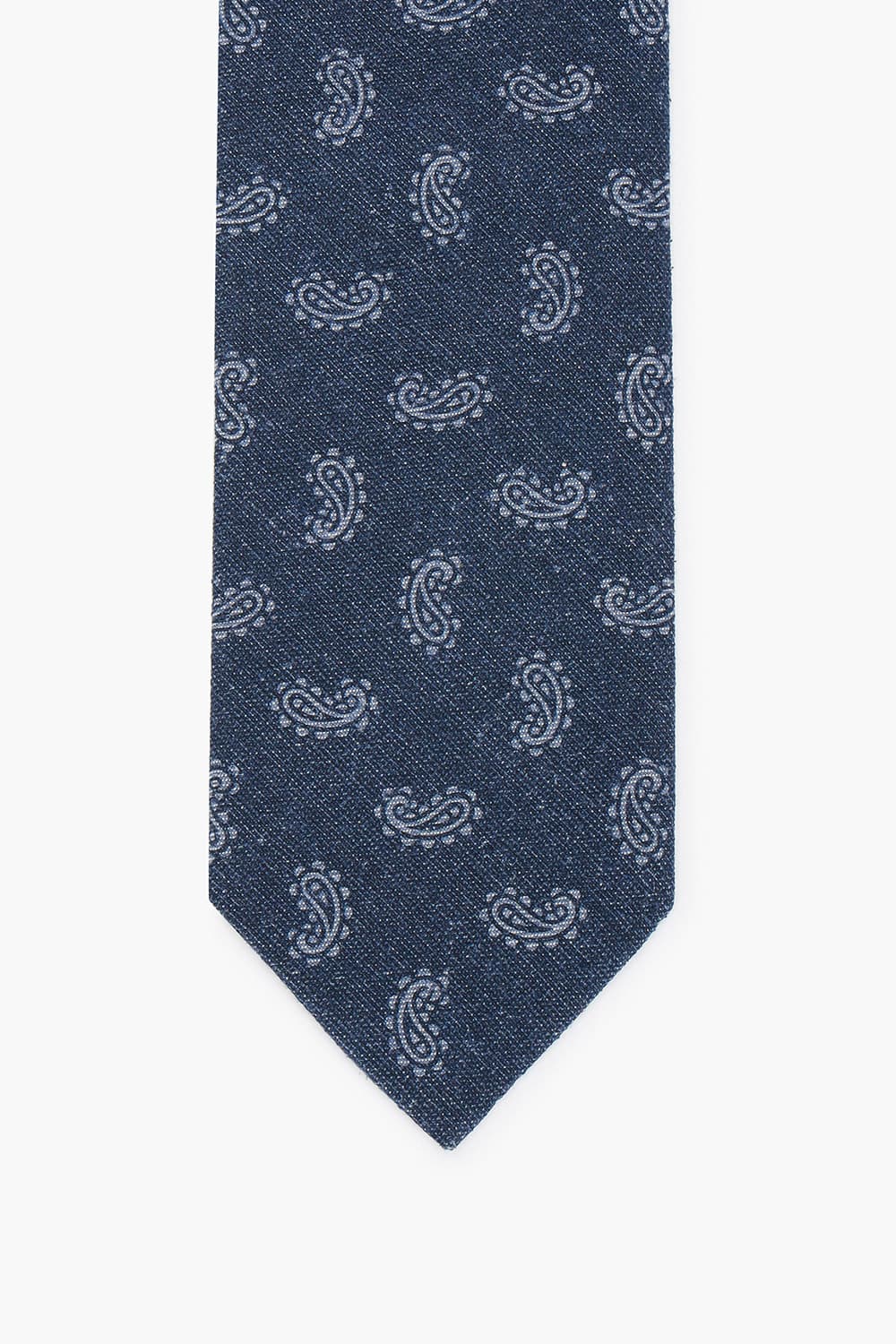 실크 혼방 일러스트 패턴 307 다크네이비 넥타이
