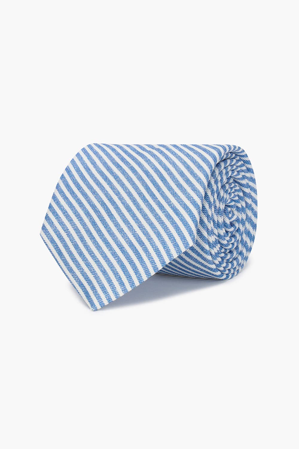 실크 스트라이프 112 라이트블루 넥타이