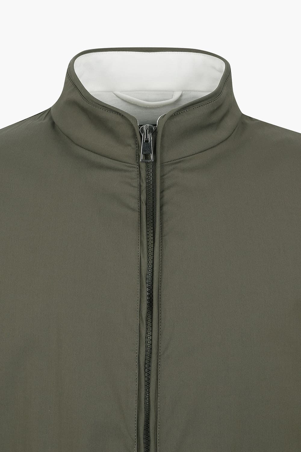 코튼 베이직 하이넥 803 카키 점퍼