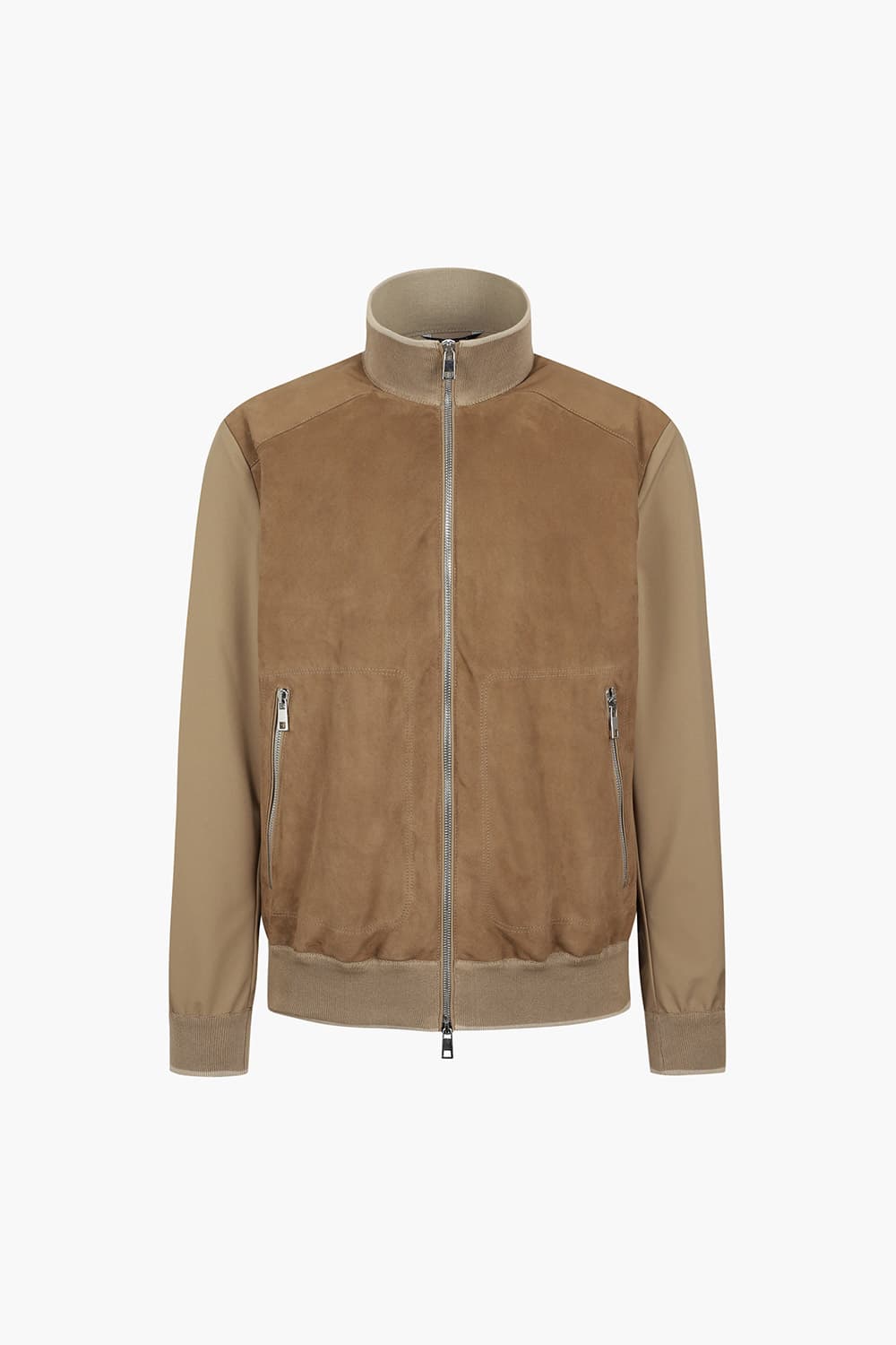 고트스킨 스웨이드 하이넥 블루종 801 브라운 점퍼