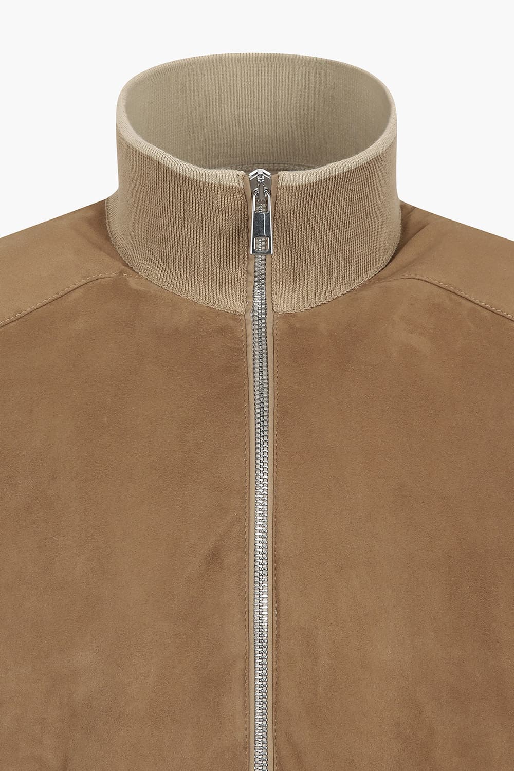 고트스킨 스웨이드 하이넥 블루종 801 브라운 점퍼