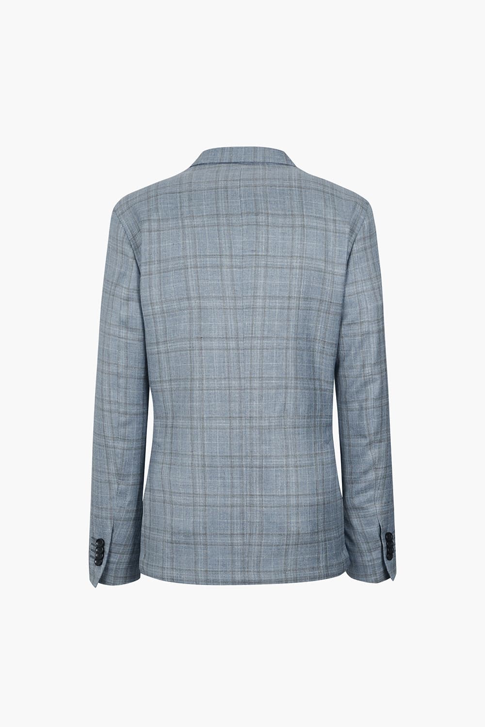 울 실크 혼방 로로피아나 807 블루 테일러드 자켓