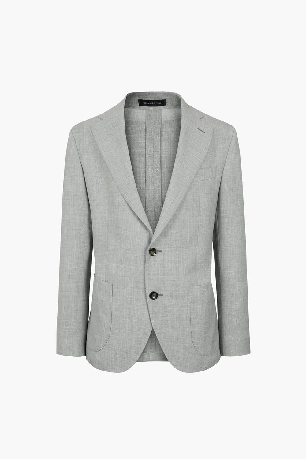 울 실크 혼방 로로피아나 806 라이트그레이 테일러드 자켓