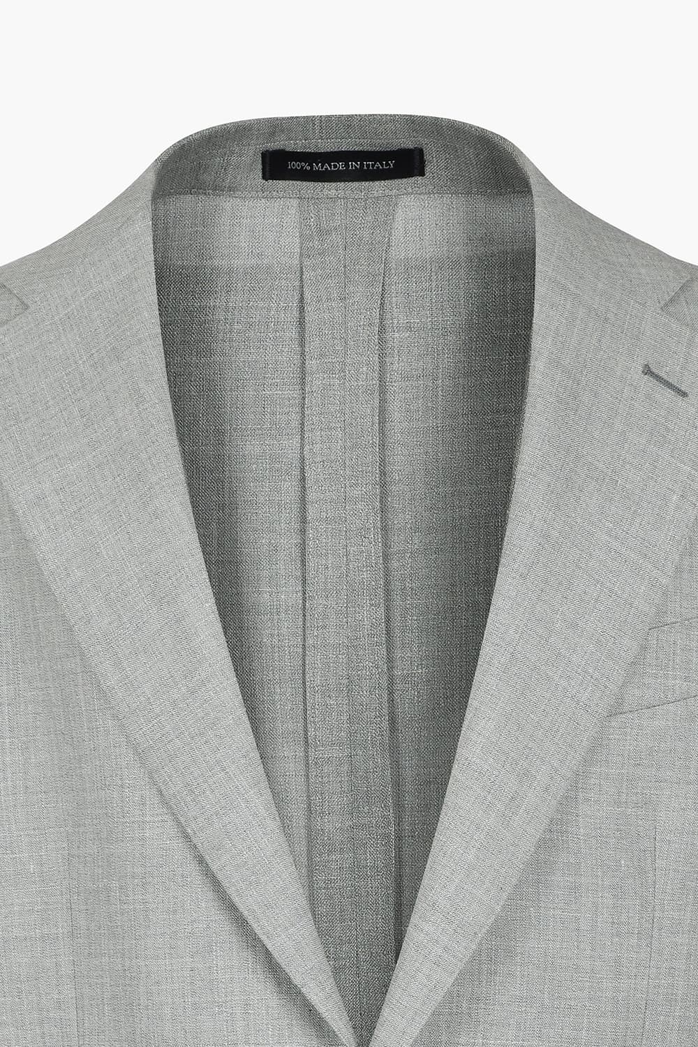 울 실크 혼방 로로피아나 806 라이트그레이 테일러드 자켓