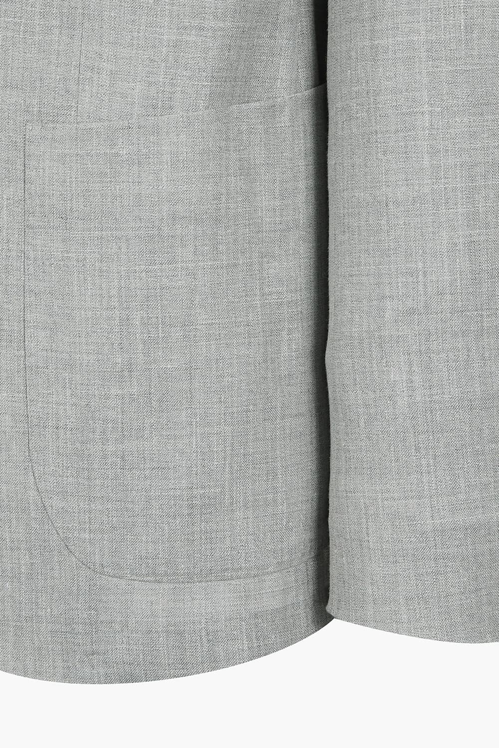 울 실크 혼방 로로피아나 806 라이트그레이 테일러드 자켓