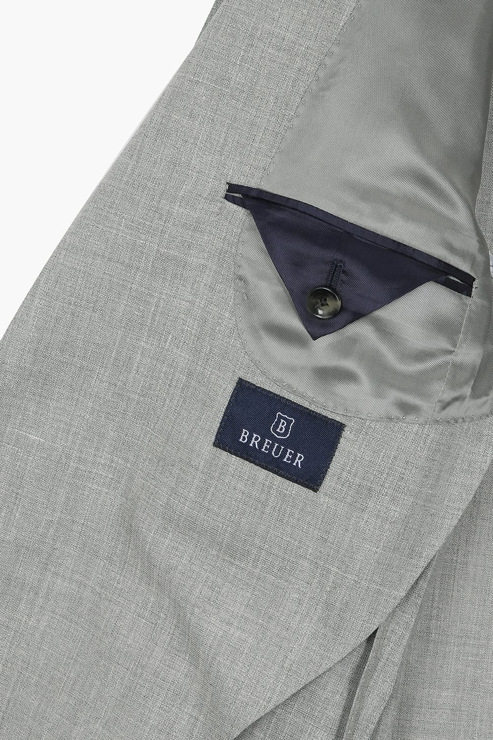 울 실크 혼방 로로피아나 806 라이트그레이 테일러드 자켓