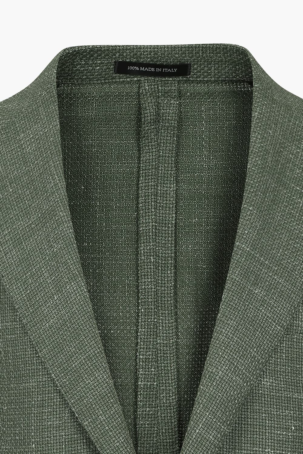 울 실크 혼방 로로피아나 805 그린 테일러드 자켓