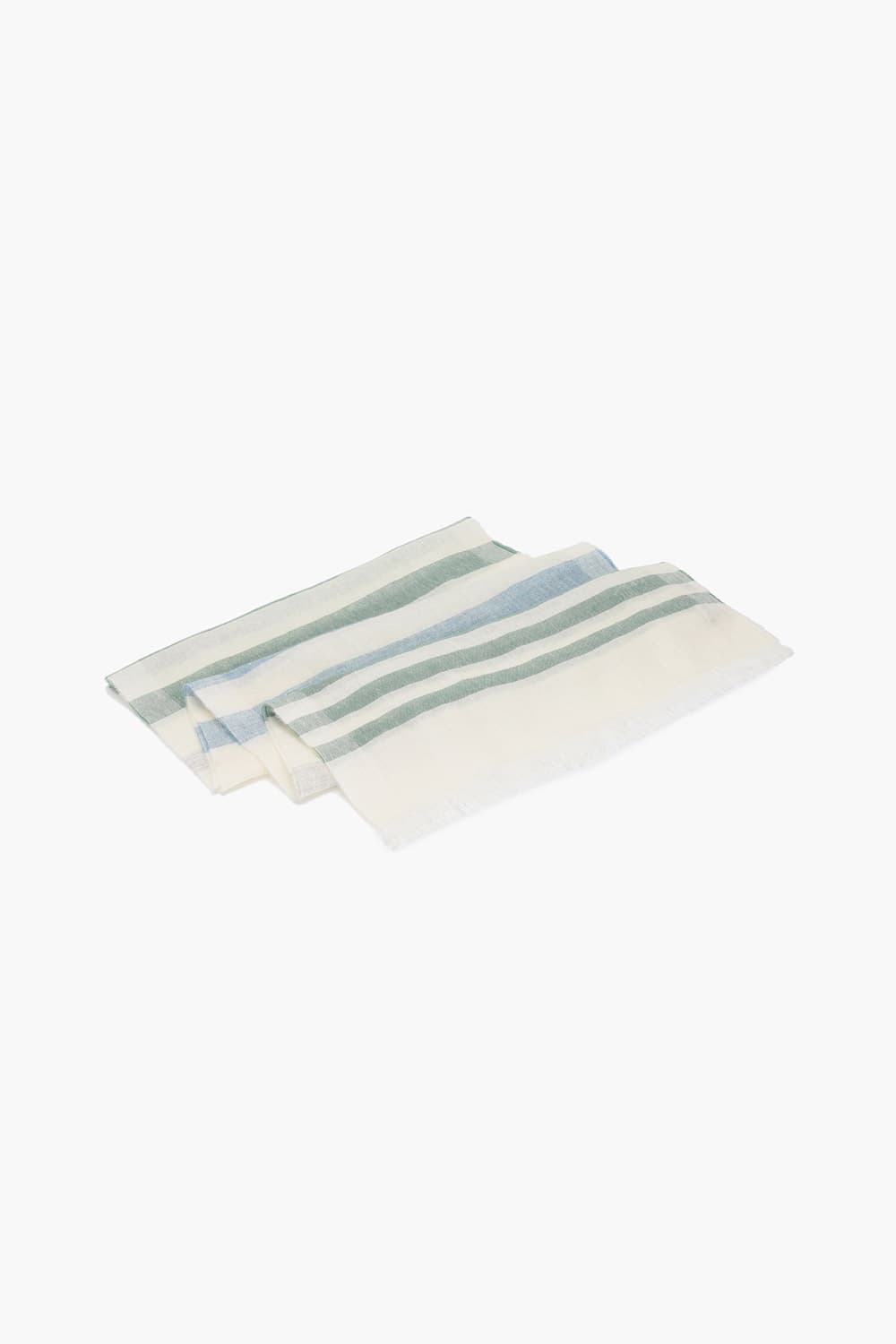 CASH 린넨 스트라이프 101 아이보리 스카프