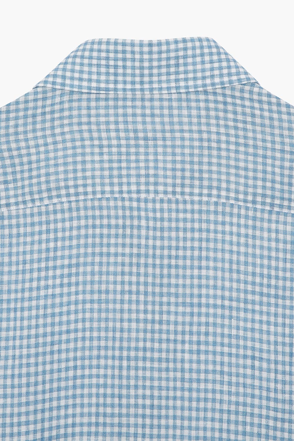 BEAULIEU 코튼 깅엄 체크 315 블루 셔츠