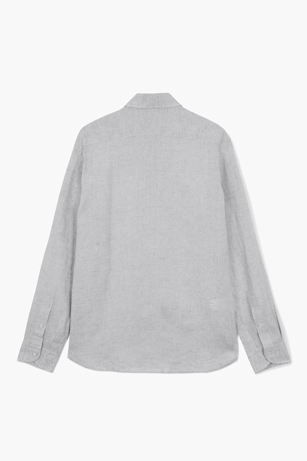 BEAULIEU 코튼 베이직 와이드 카라 311 그레이 셔츠