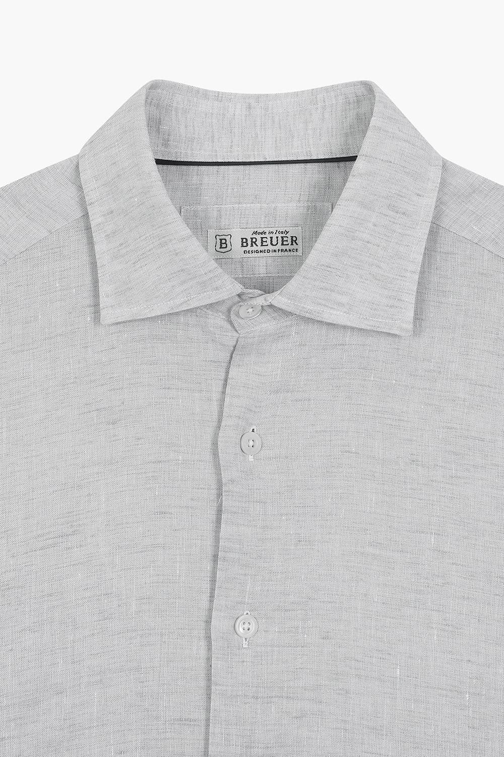 BEAULIEU 코튼 베이직 와이드 카라 311 그레이 셔츠