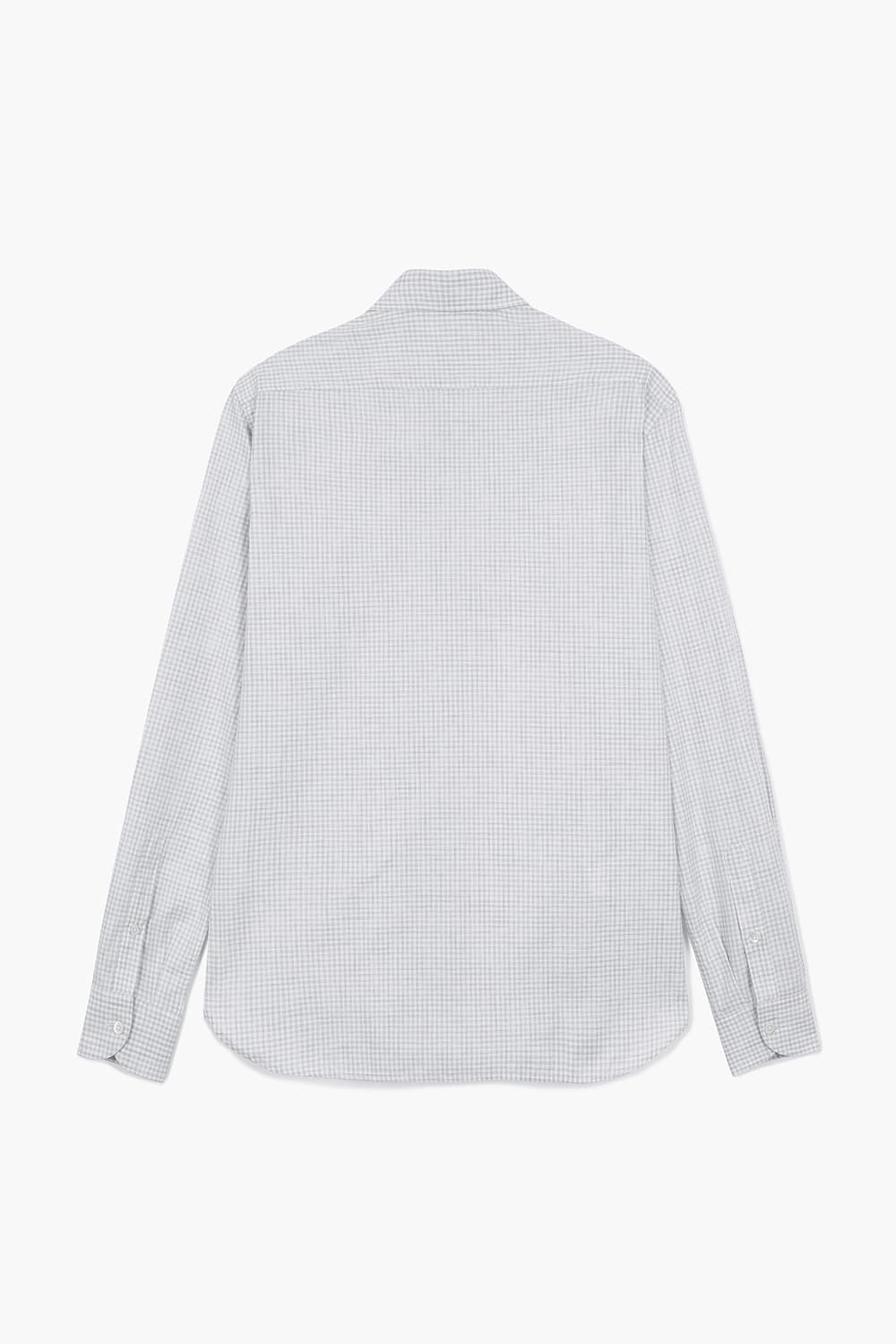 BEAULIEU 코튼 깅엄 체크 307 라이트그레이 셔츠