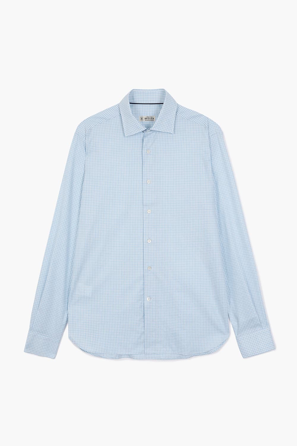 BEAULIEU 코튼 깅엄 체크 307 라이트블루 셔츠