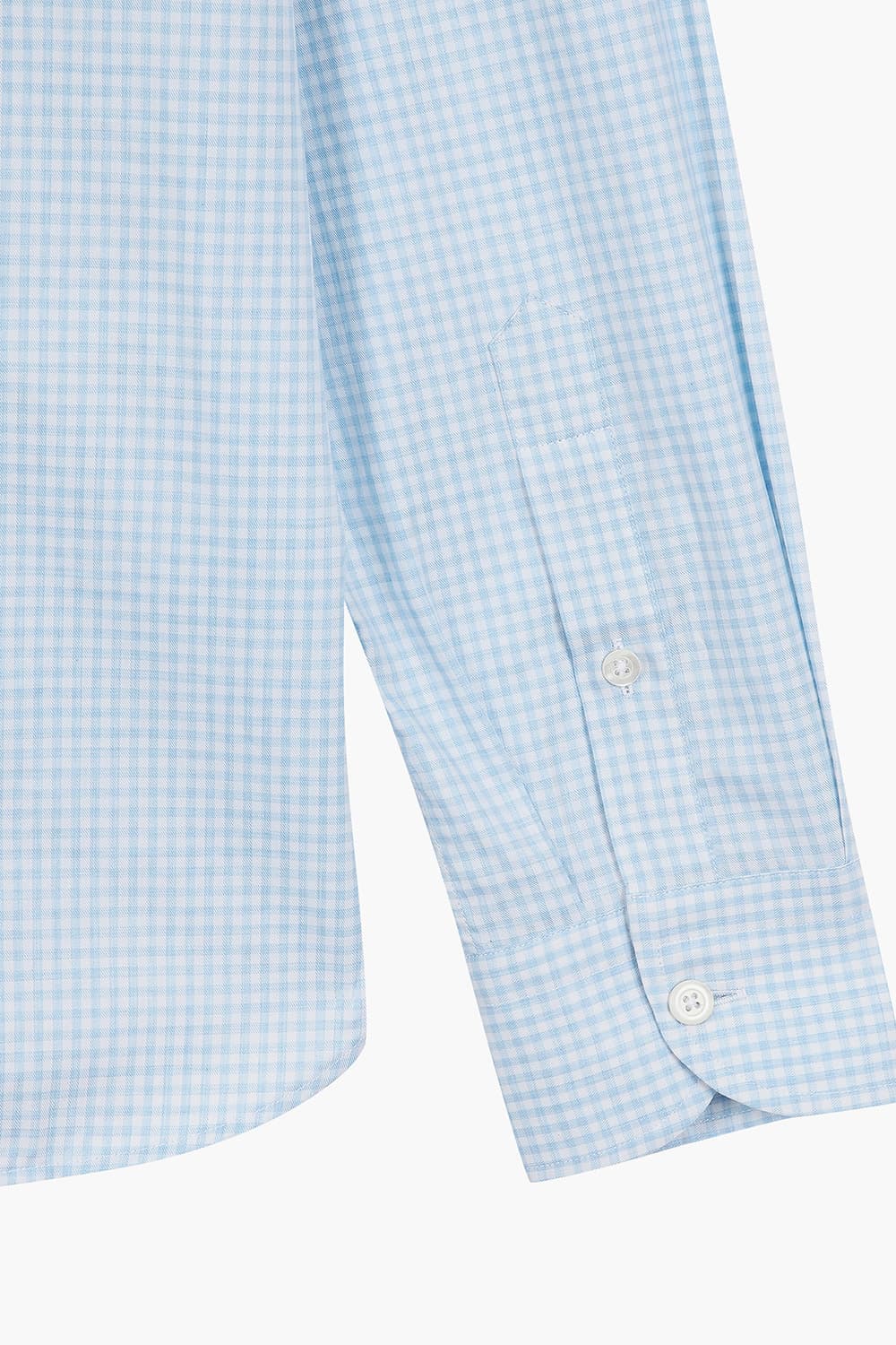 BEAULIEU 코튼 깅엄 체크 307 라이트블루 셔츠