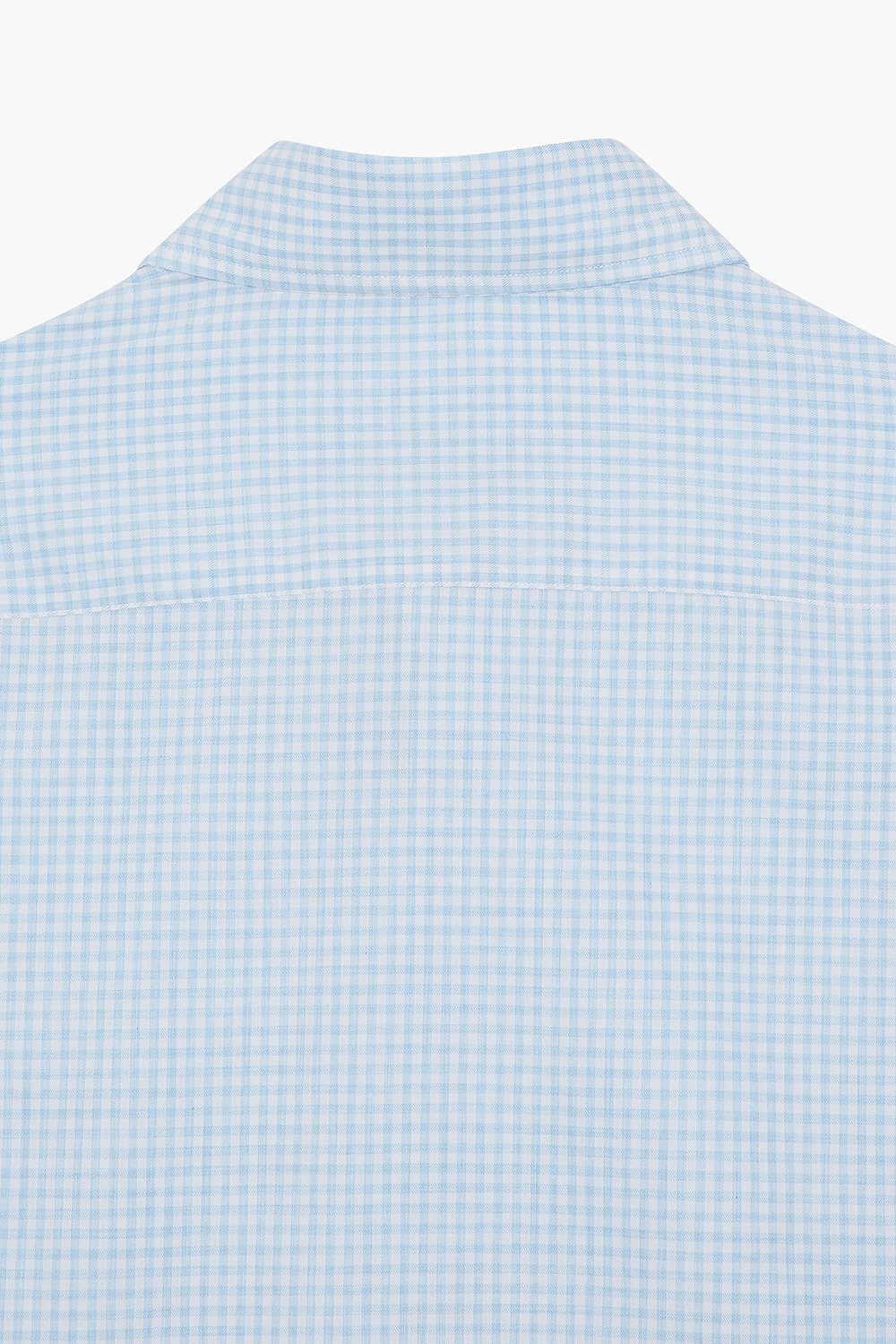 BEAULIEU 코튼 깅엄 체크 307 라이트블루 셔츠