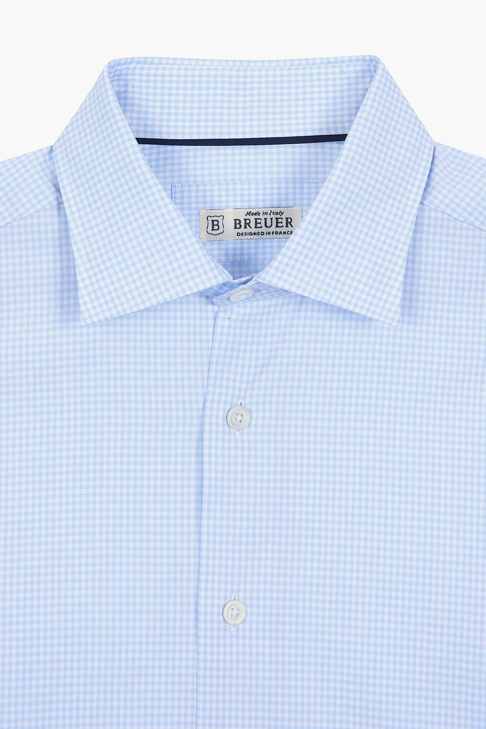 BEAULIEU 코튼 마이크로 깅엄 체크 304 라이트블루 셔츠