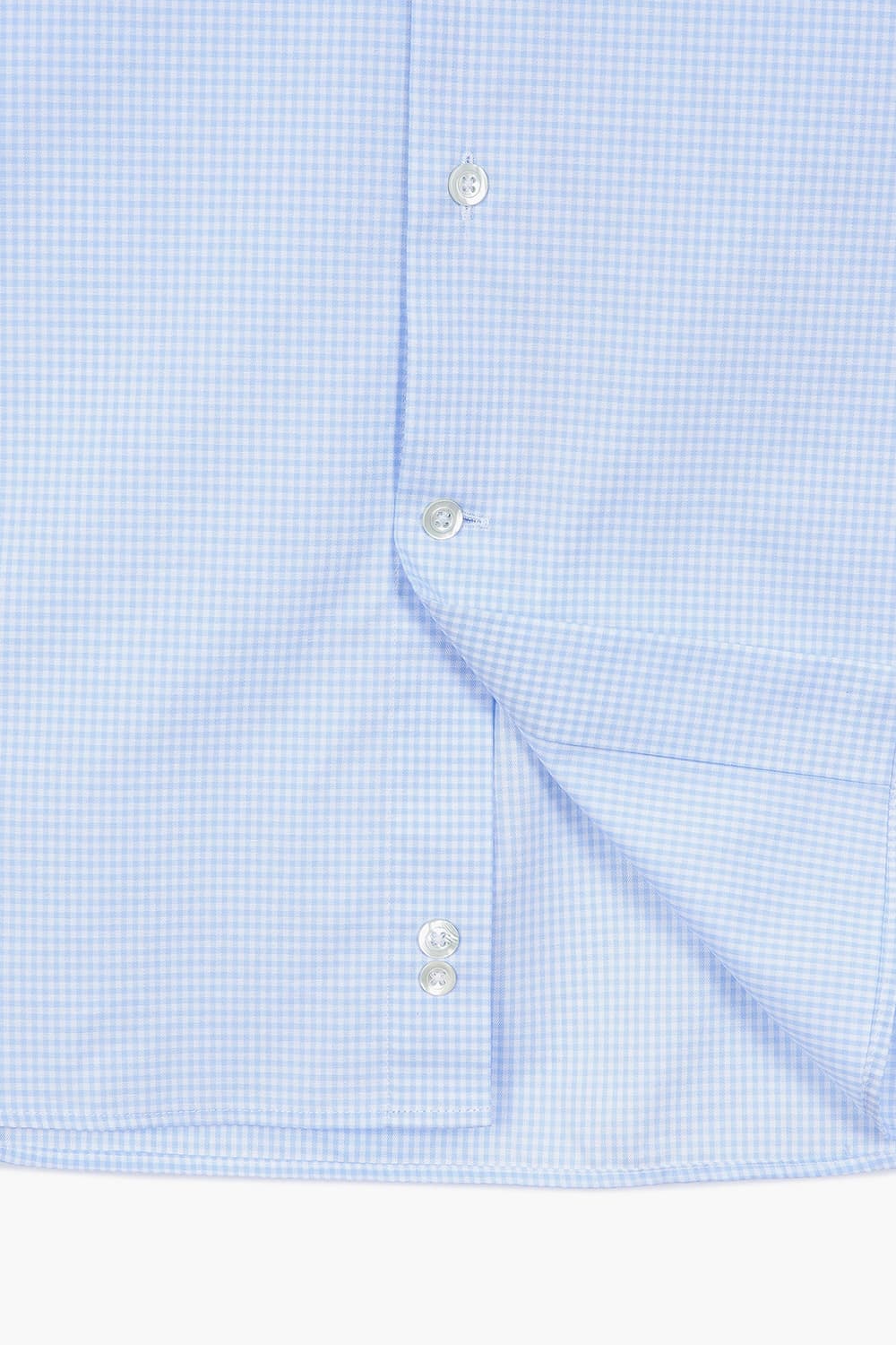 BEAULIEU 코튼 마이크로 깅엄 체크 304 라이트블루 셔츠