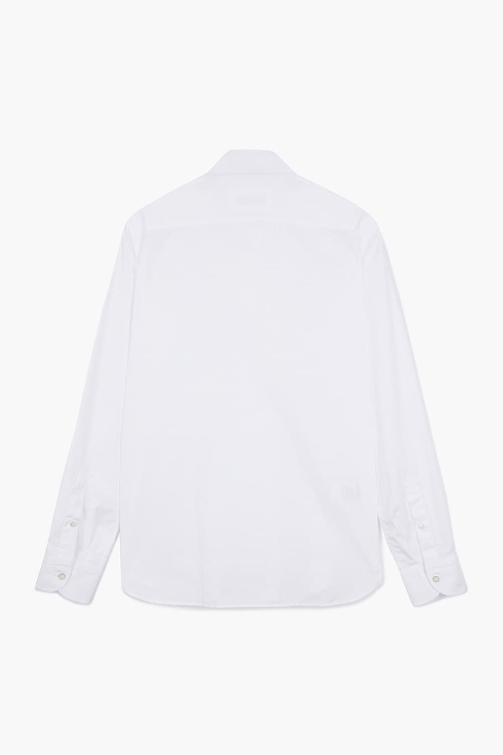 BEAULIEU 코튼 베이직 와이드 카라 302 화이트 셔츠