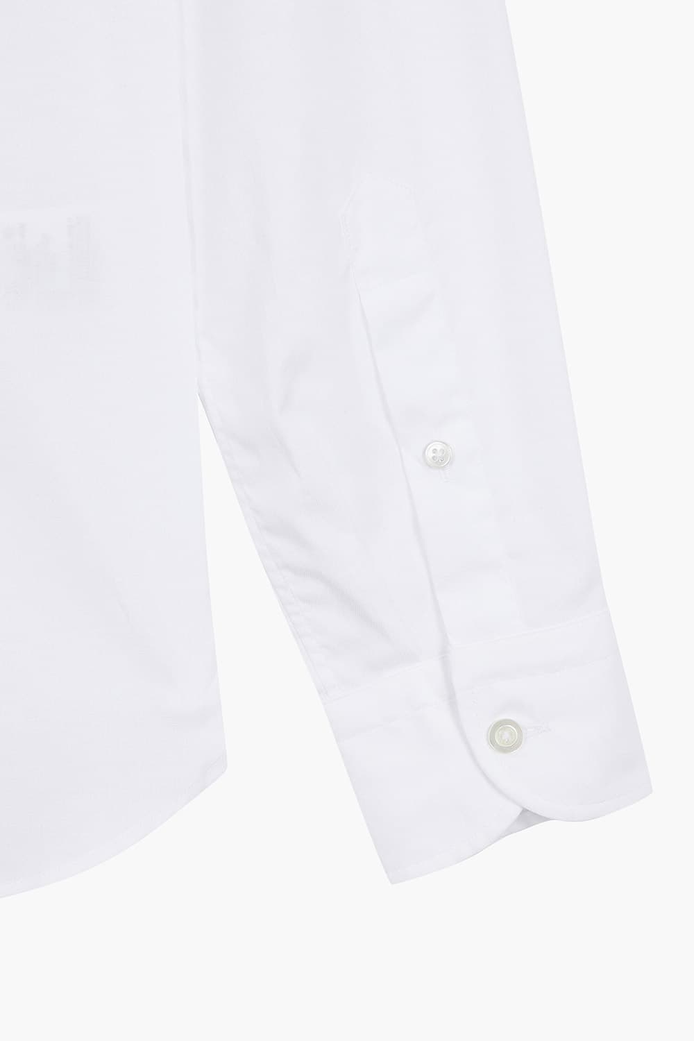 BEAULIEU 코튼 베이직 와이드 카라 302 화이트 셔츠