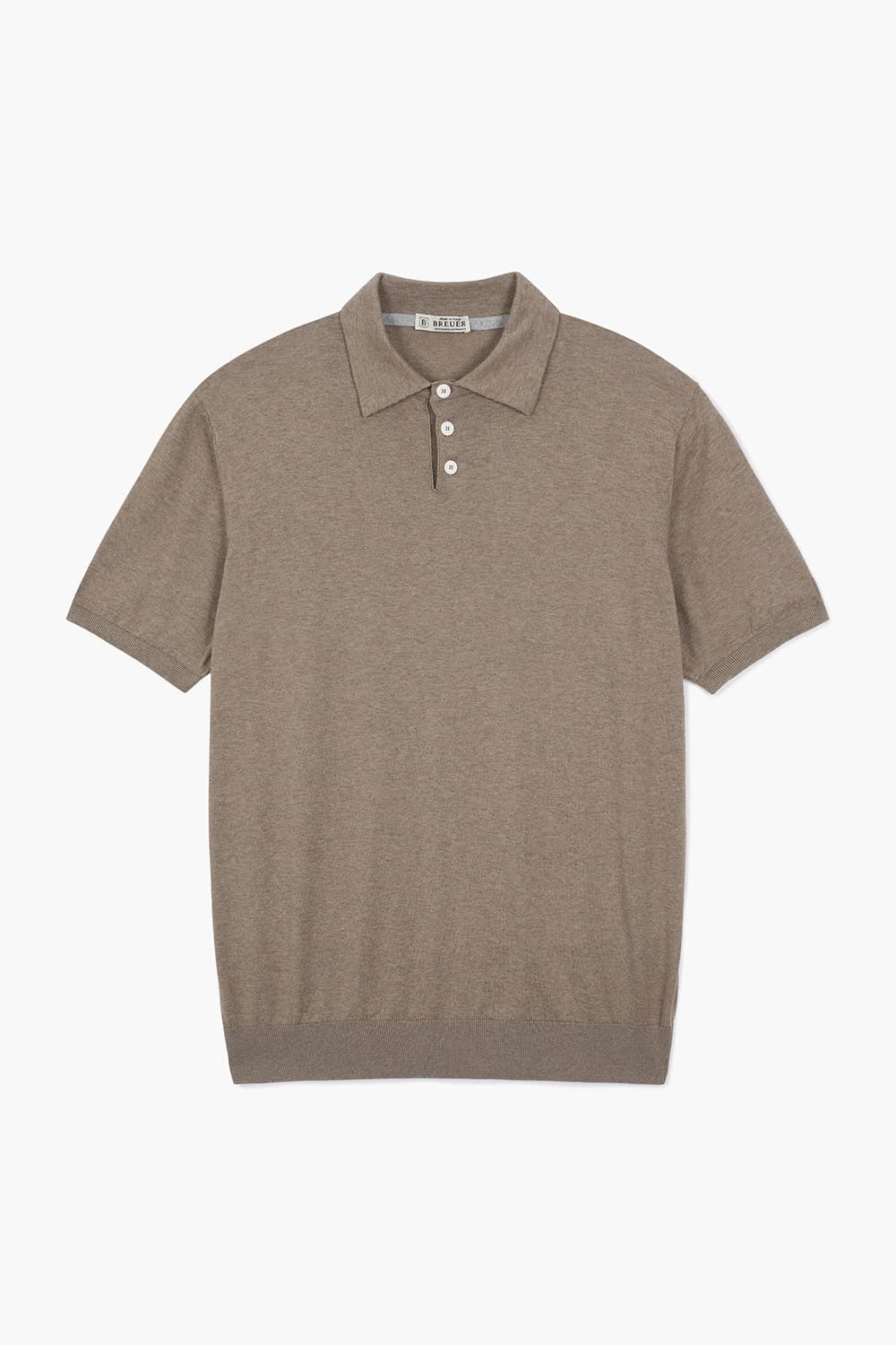 MC 코튼 폴로 501 브라운 반소매 니트