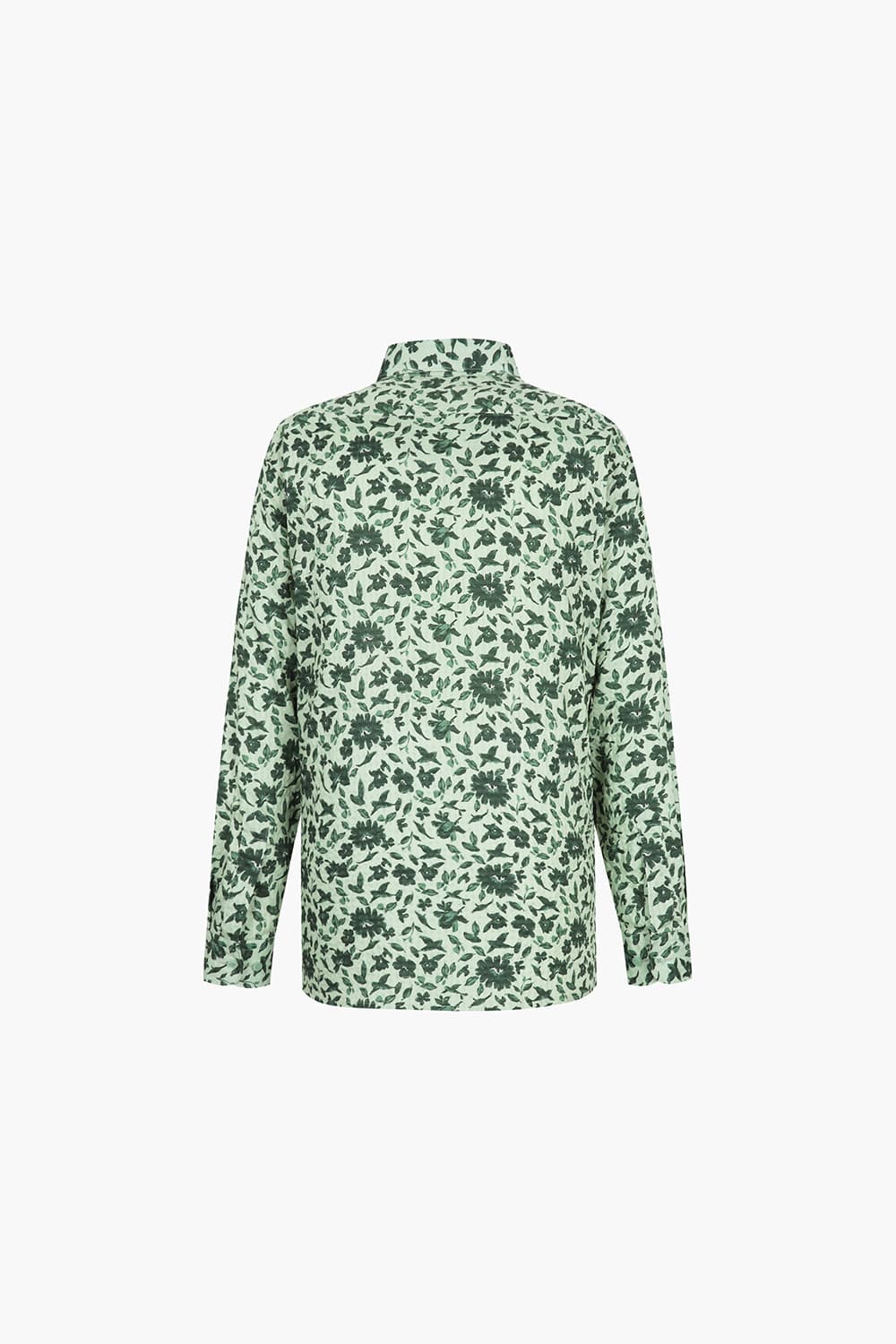 시어서커 플라워 프린트 124 비즈니스 셔츠 그린 SE5SM11LS124SGE