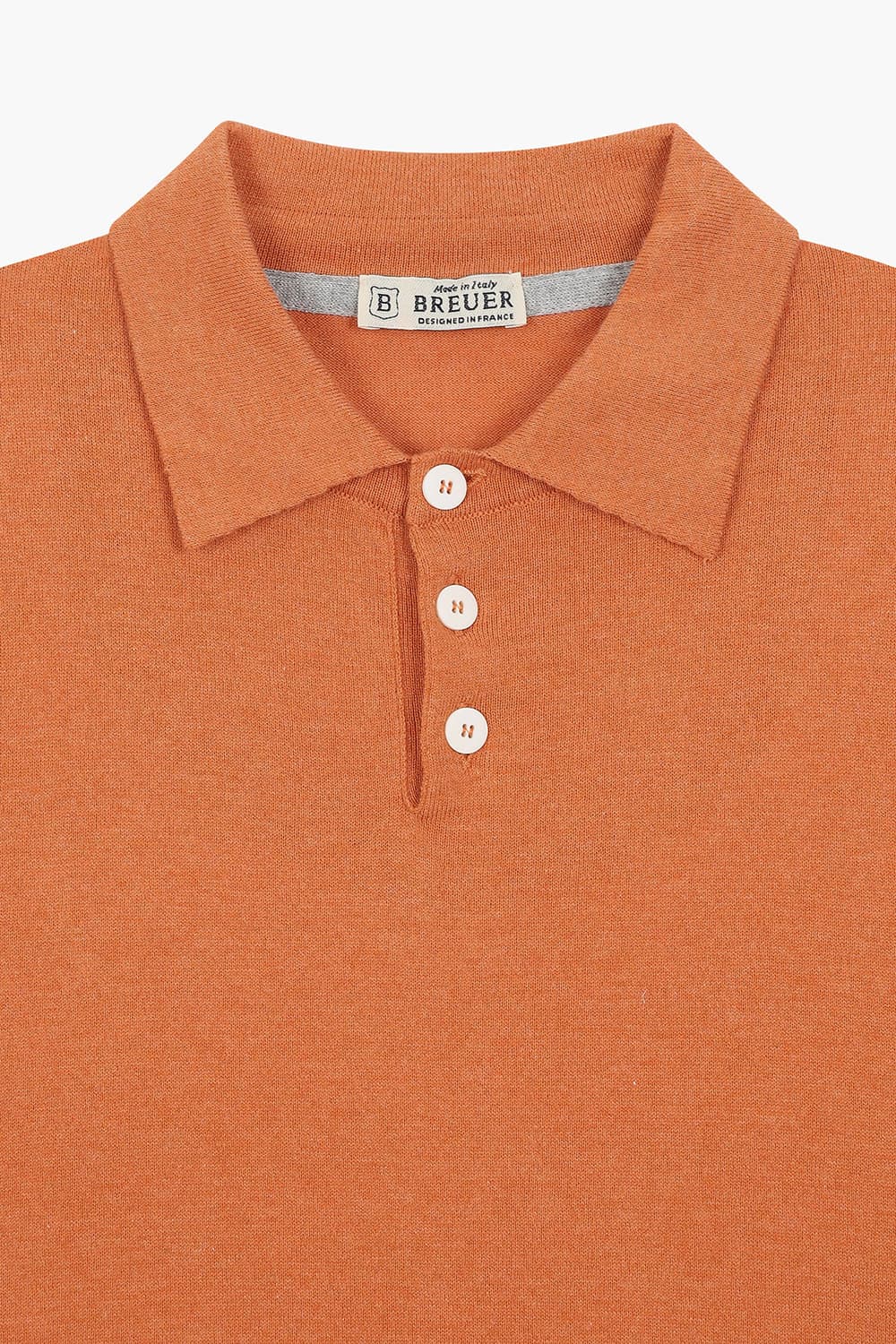 MC 코튼 폴로 501 오렌지 반소매 니트